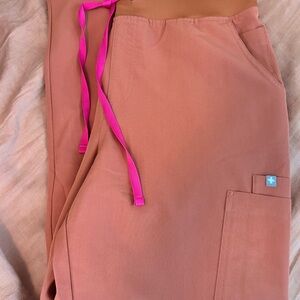 Figs Kade cargo scrub pants terracotta